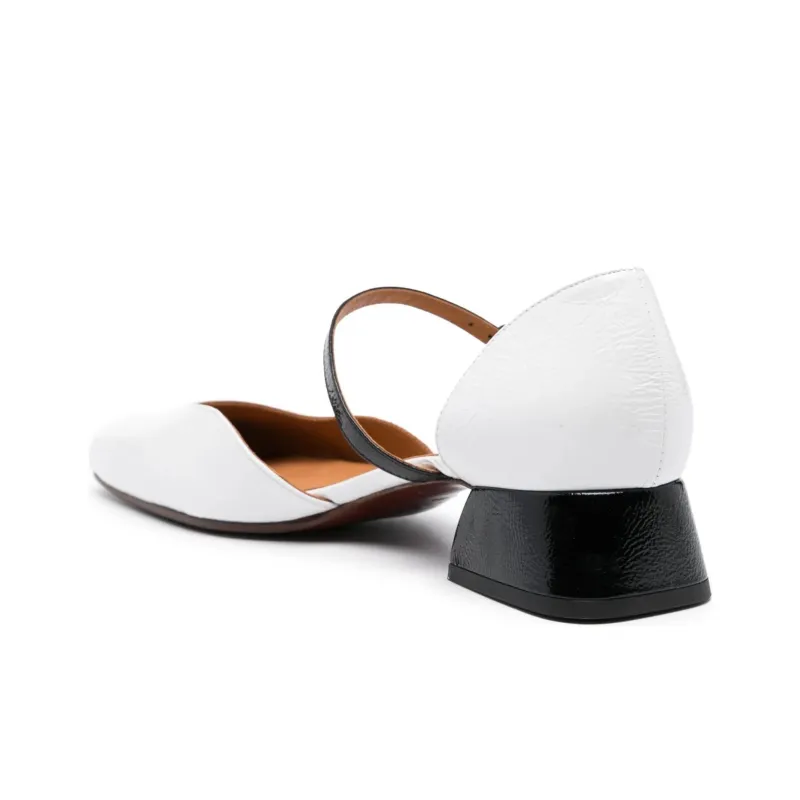 CHIE MIHARA Hindya Spool Heel High Heels 4cm Women's White-4