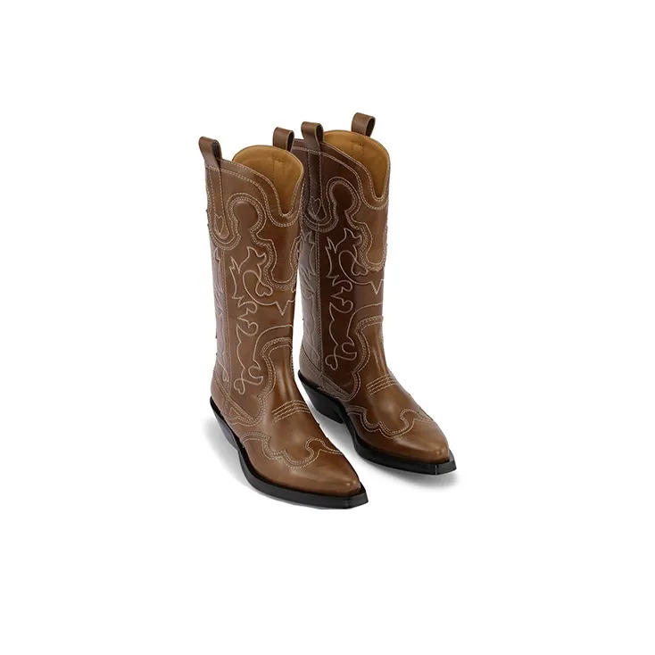 GANNI 50mm Mid-calf Western Boots-2