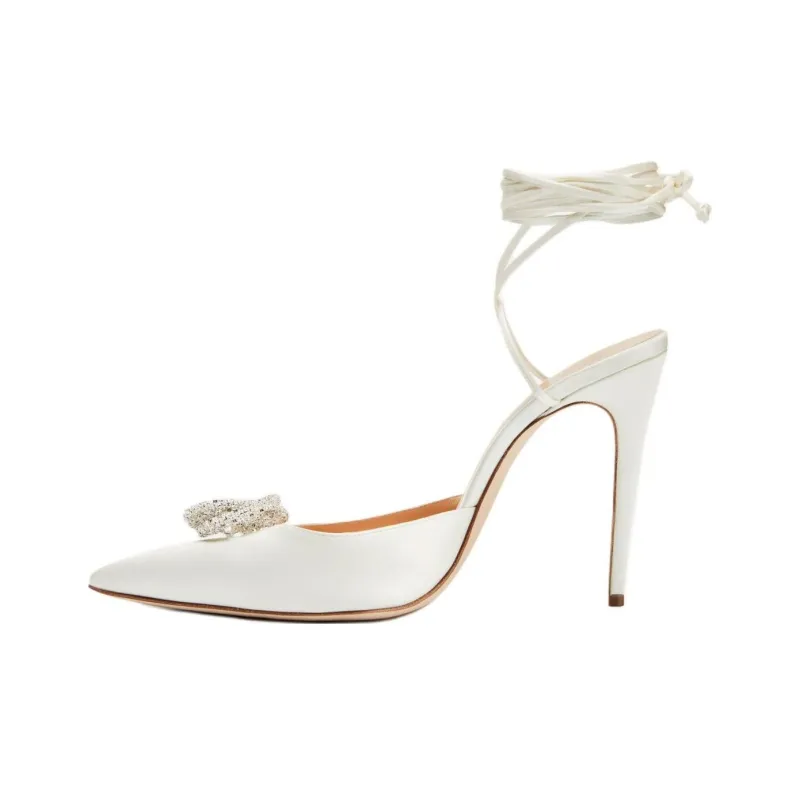 MAGDA BUTRYM Slim Heel High Heels 11cm Women's White-0