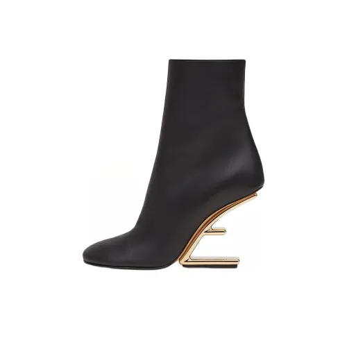 FENDI First Round Toe Ankle Boots Women's