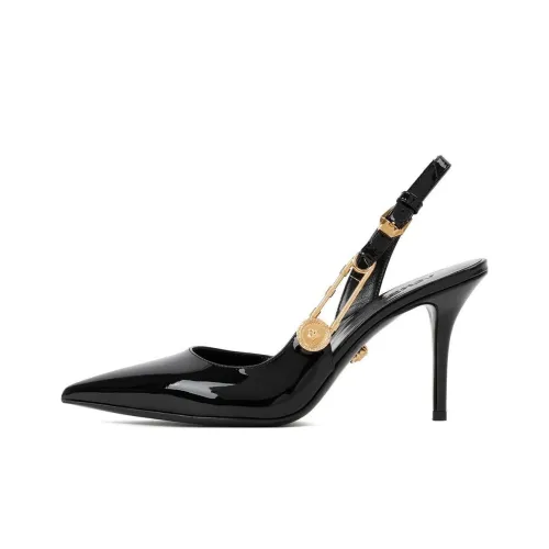 VERSACE Slim Heel High Heels 8.5cm Women's Black