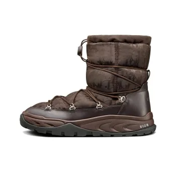 DIOR Snow Ankle Boot Brown Oblique Nylon