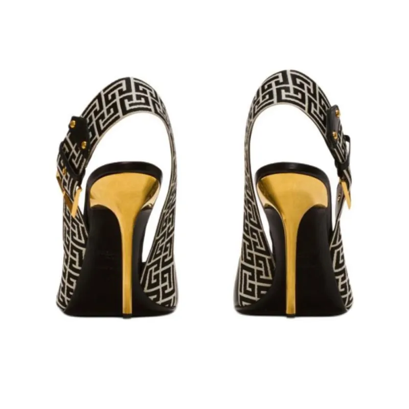 BALMAIN Ruby Ribbon Slingback Pumps-4