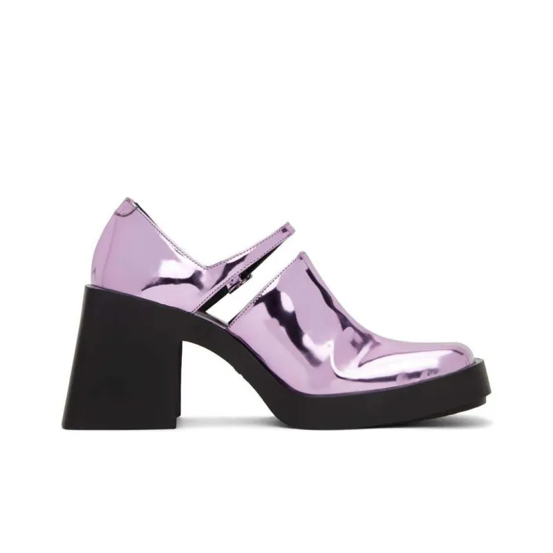 JUSTINE CLENQUET Kim Chunky Heel High Heels 8cm Women's Purple-1