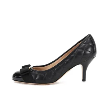 FERRAGAMO Vara Slim Heel High Heels 7cm Women's Black
