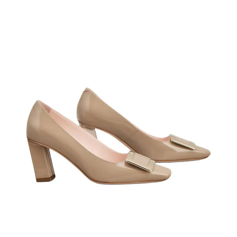Roger Vivier Logo Engraved Block Heel Pumps-2