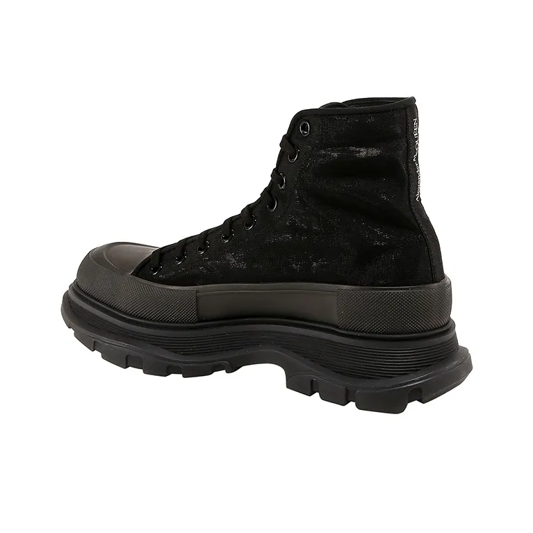 Alexander McQueen Tread Slick Short Platform Shoes Men's Black-3