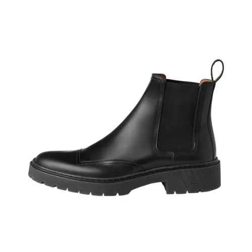HERMES Ankle-Length Chelsea Boots Men's Black