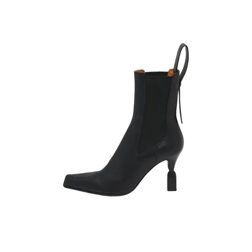 Alexander McQueen Swivel Short Chelsea Boots 9cm Women's Black