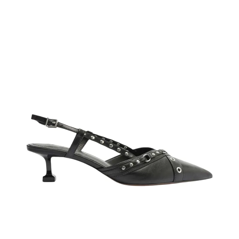 Schutz Venezia Irregular Heel High Heels 4.5cm Women's Black-1
