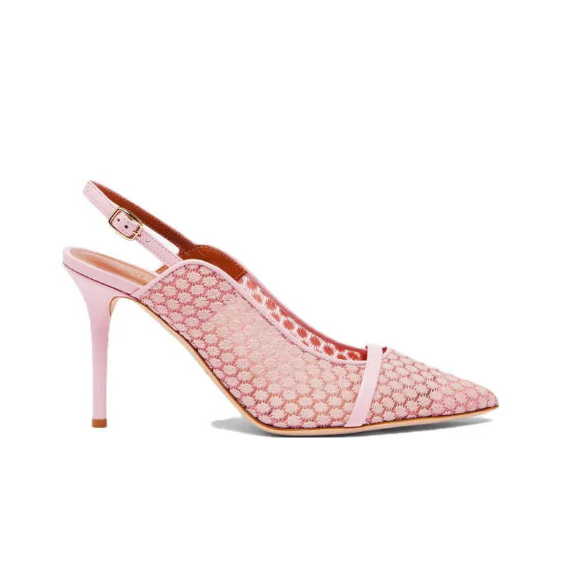 Malone Souliers Marion 85mm Mesh Slingback Pumps-1