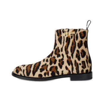 MOSCHINO Ankle Boots 3cm Men's Black Brown