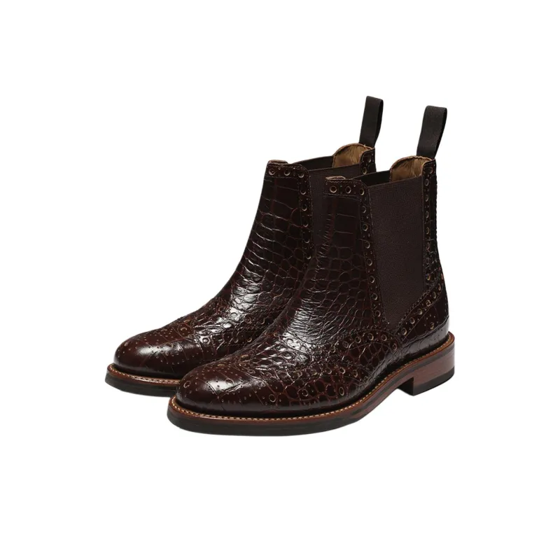 GRENSON Short Chelsea Boots Women's Brown-2