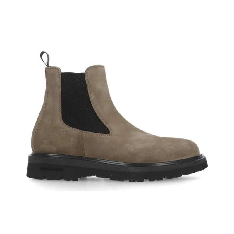 WOOLRICH Short Chelsea Boots Men's Brown-1