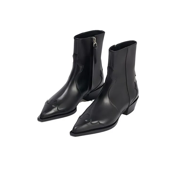 Aeyde Alby 30mm Pointed-toe Leather Boots-2