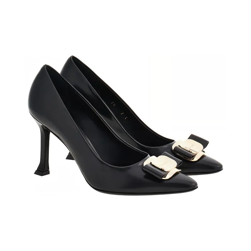 FERRAGAMO New Vara 85mm Leather Pumps-2