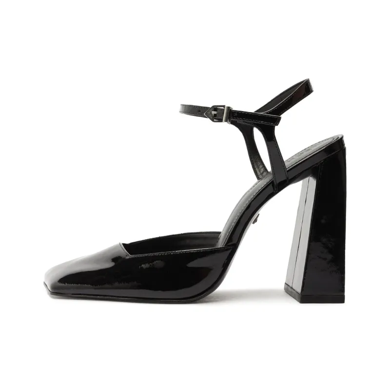 Schutz Rylie Spool Heel High Heels 10.8cm Women's Black-0