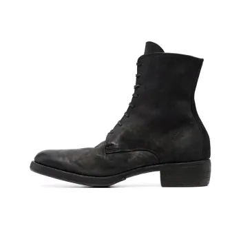 GUIDI Reverse-Cordoba Ankle Boots Men's Gray