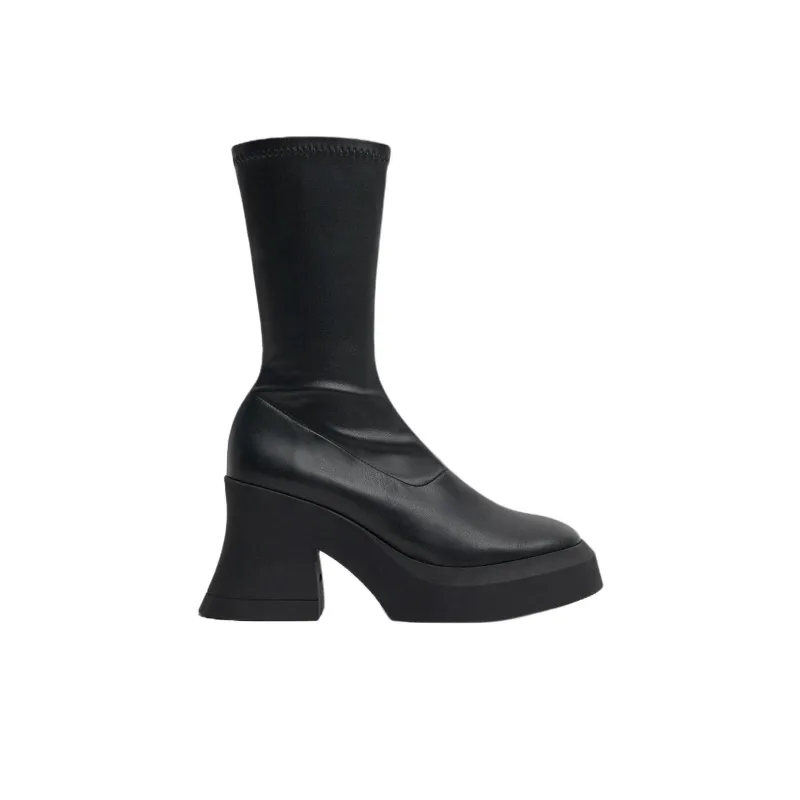 MIISTA Ankle Boots 9.5cm Women's Black-1