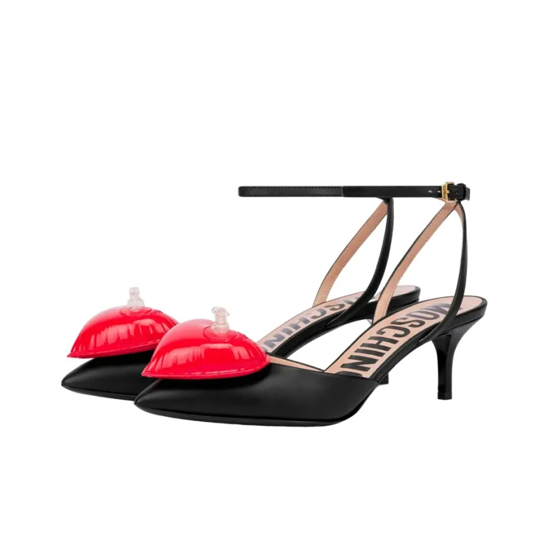 MOSCHINO Slim Heel High Heels 6.5cm Women's Black-2