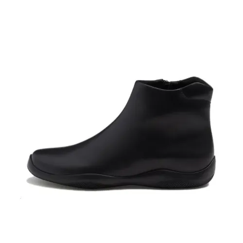 PRADA Toblach Ankle Boots 4cm Men's Black