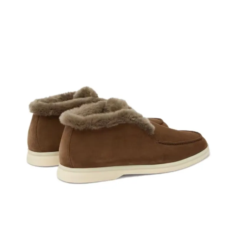 Loro Piana Open Walk Ankle Boots Women's Brown-3