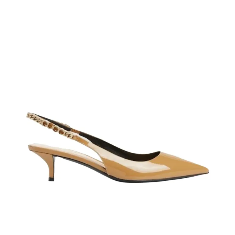 GUCCI Signoria Slim Heel High Heels 4.5cm Women's Beige-1