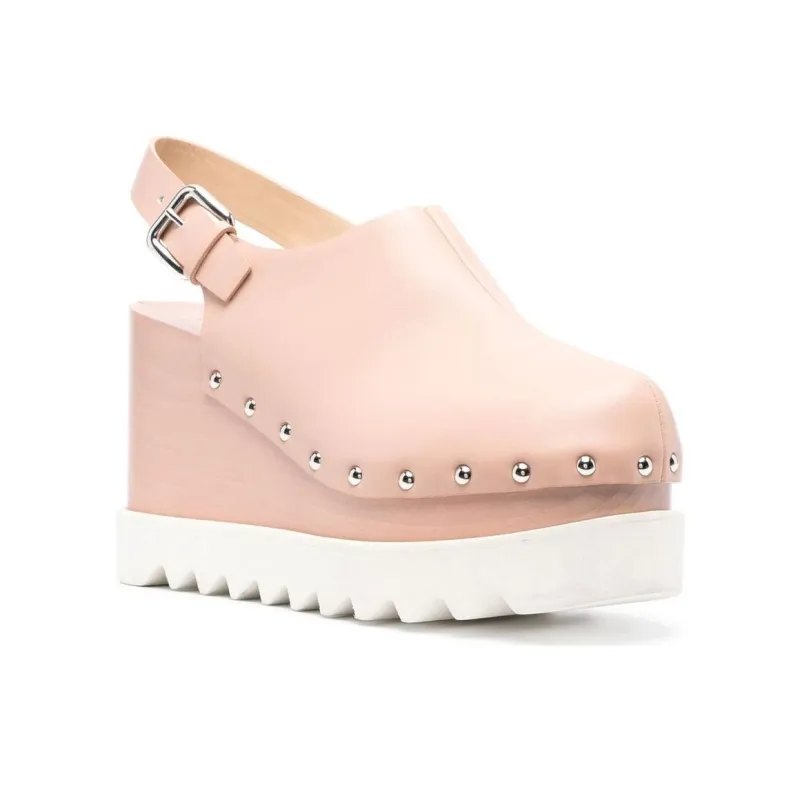 Stella McCartney Elyse Wedge Heel Casual Single Shoes Women's Pink-2