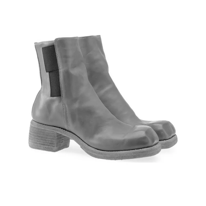 GUIDI Crew Chelsea Boots Unisex Silver-2