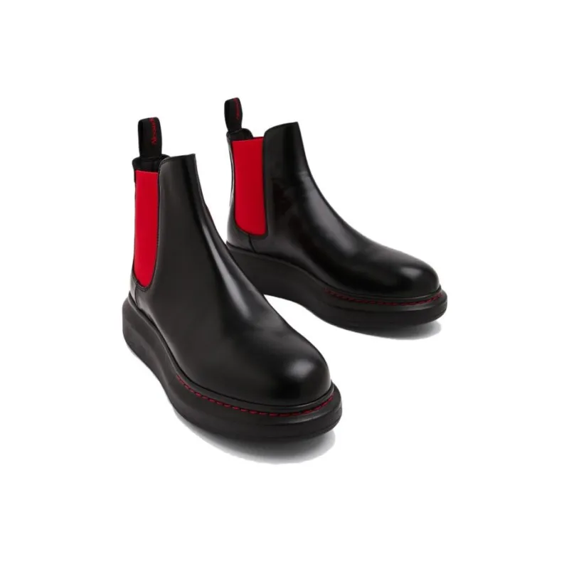 Alexander McQueen Hybrid Chelsea Boot 'Black Red' Women's-2