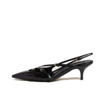 MIU MIU 55mm Buckle embellished Slingblack Pumps