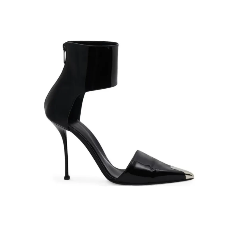 Alexander McQueen Harness Punk 105mm Leather Pumps-1