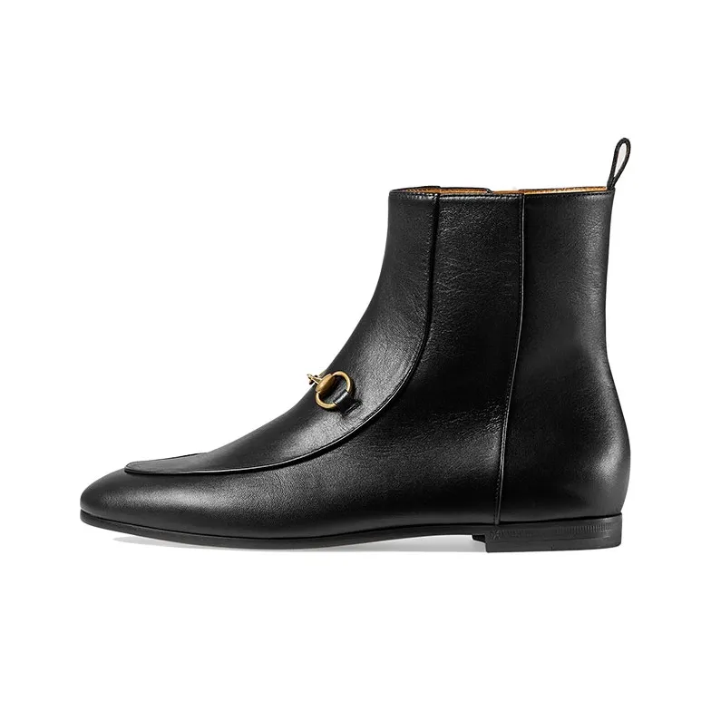 GUCCI Jordaan Leather Ankle Boot-0