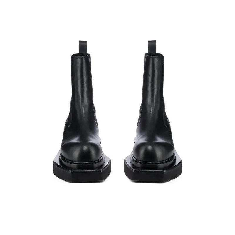 RICK OWENS/RO Short Chelsea Boots Men's Black-2