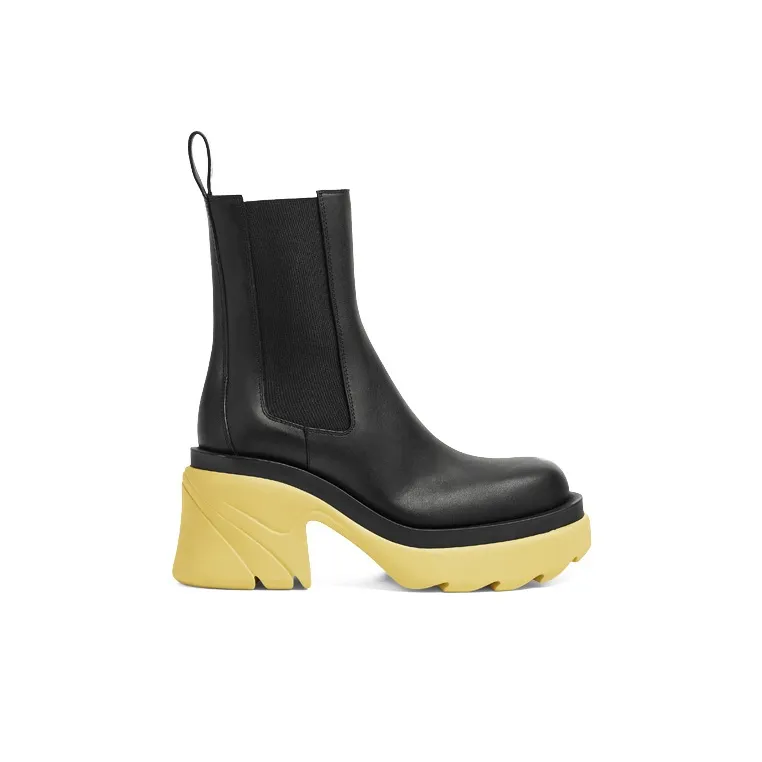 Bottega Veneta Flash Platform Ankle Boot Black Lemonade Women's-1