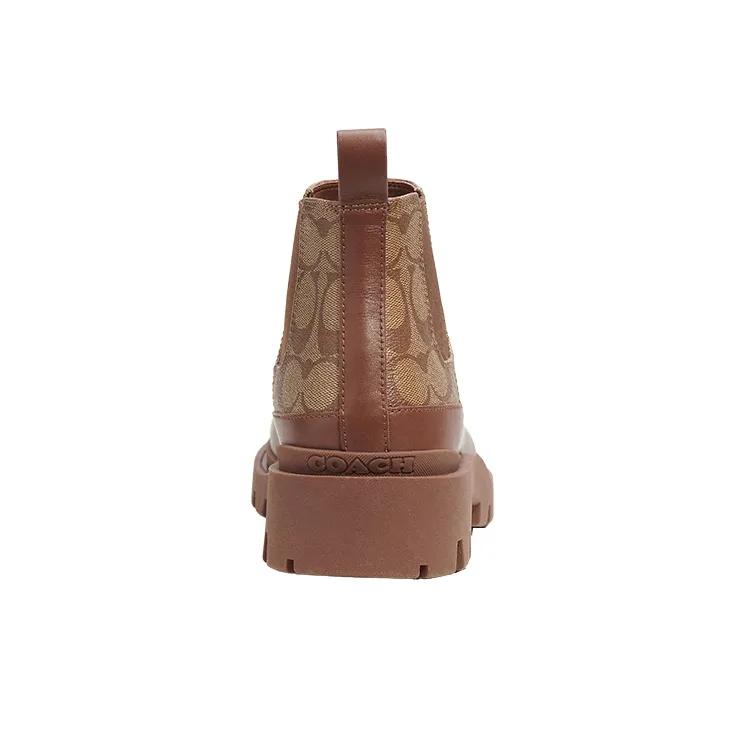 COACH CitySole Short Chelsea Boots Men's Brown-4