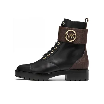 MICHAEL KORS Logo print Combat Boots Women's