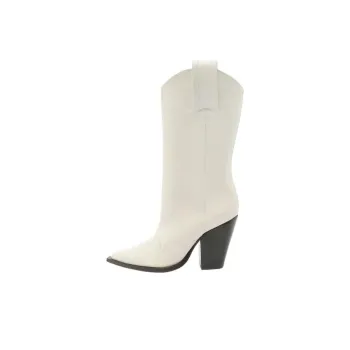 Schutz Cano Alto Ankle Boots Women's White