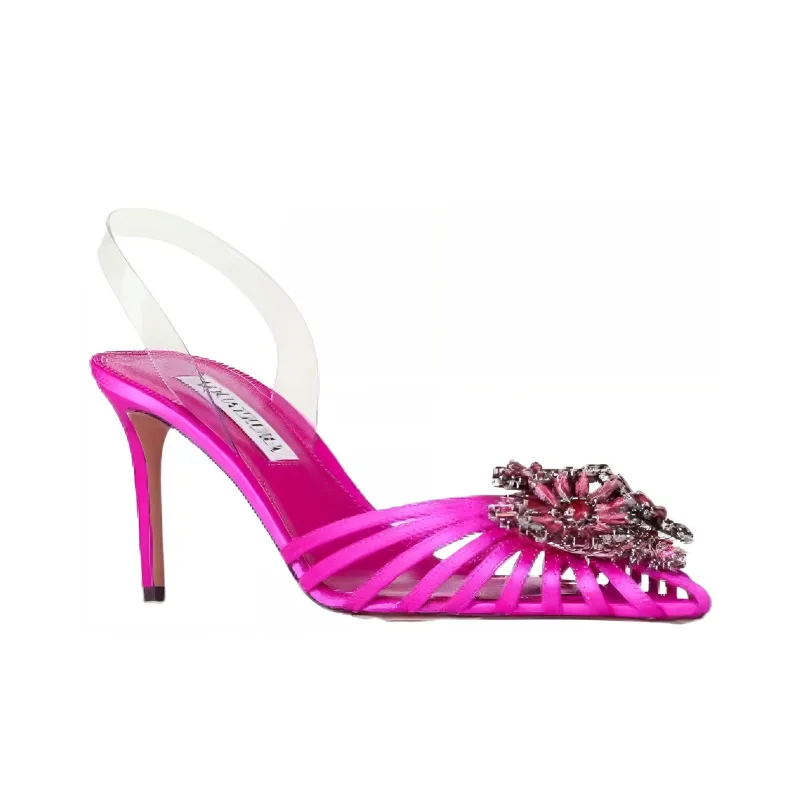 AQUAZZURA Margarita 105mm Crystal-embellished Pumps-2