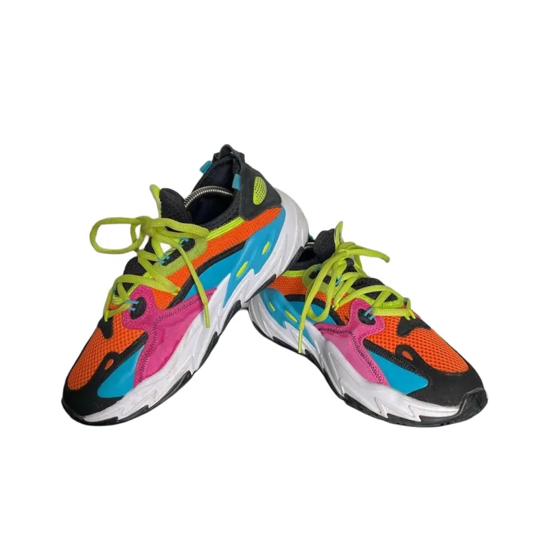 FILA Ray Tracer Evo 2 Anti-Slip Wear-Resistant Low-Top Casual Running Shoes Women's Blue Orange-1