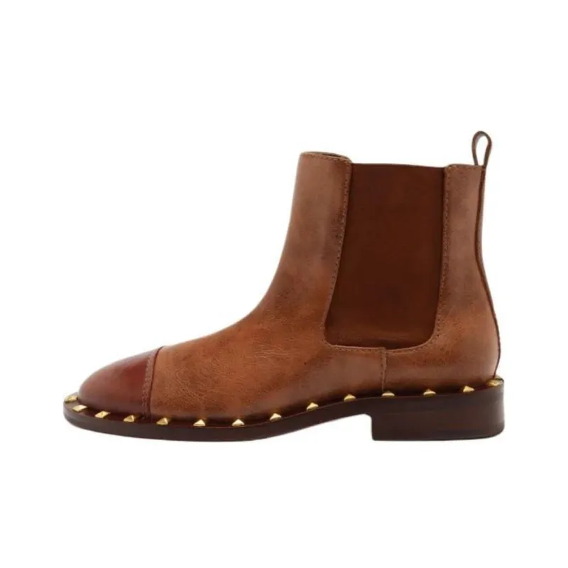 Schutz Short Chelsea Boots Women's Brown-0