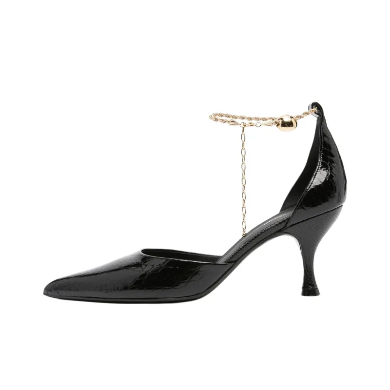 FERRAGAMO High Heels 8cm Women's Black-0