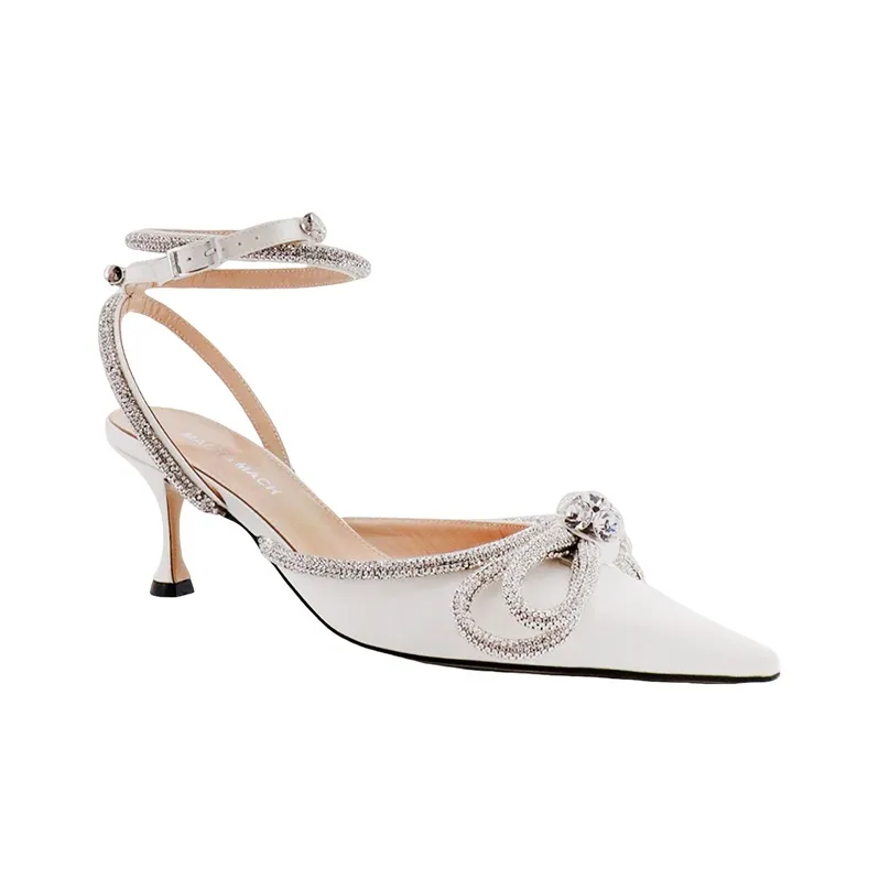 MACH & MACH Double Bow 65mm Leather Pumps-2