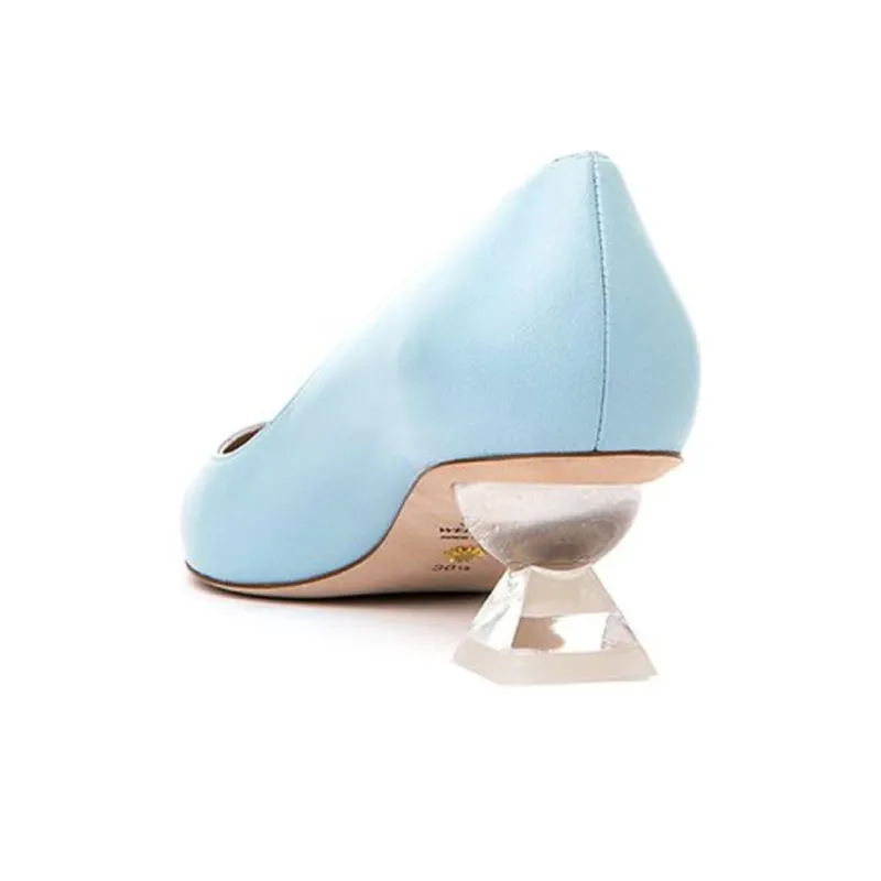 Stuart Weitzman/SW Lucite Sculptural 50 Pump High Heels 5cm Women's Blue-3