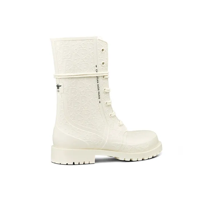DIOR DiorCamp Ankle Boots Women's White-4