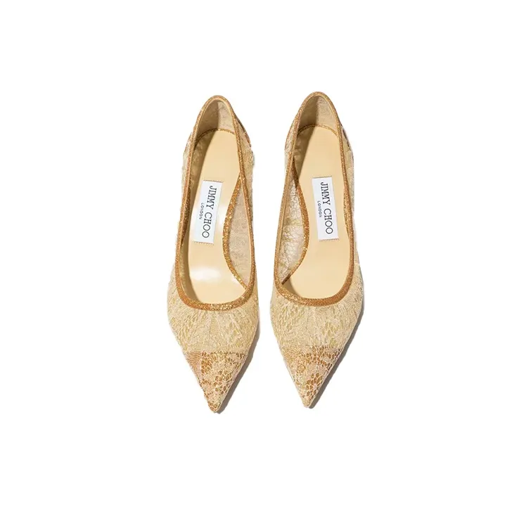Jimmy Choo LOVE Slim Heel High Heels 6.5cm Women's Gold-4