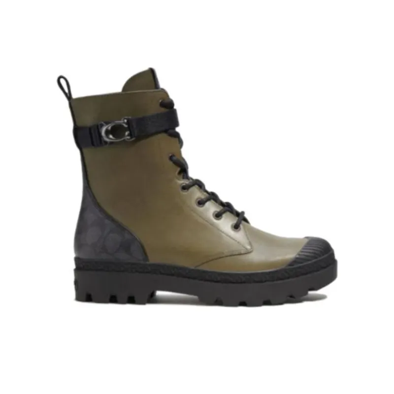 COACH Tucker Ankle Boots Men's Green Black-1