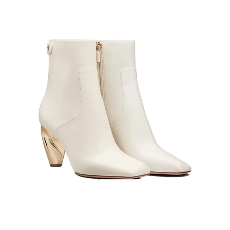 DIOR Rhodes Ankle Boots Women's White-3