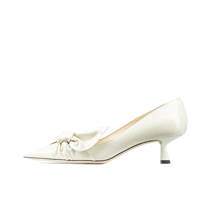 Jimmy Choo Elinor Spool Heel High Heels 4.5cm Women's White-0