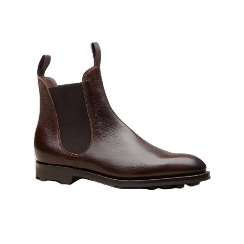 Edward Green Short Chelsea Boots Men's Dark Brown-2